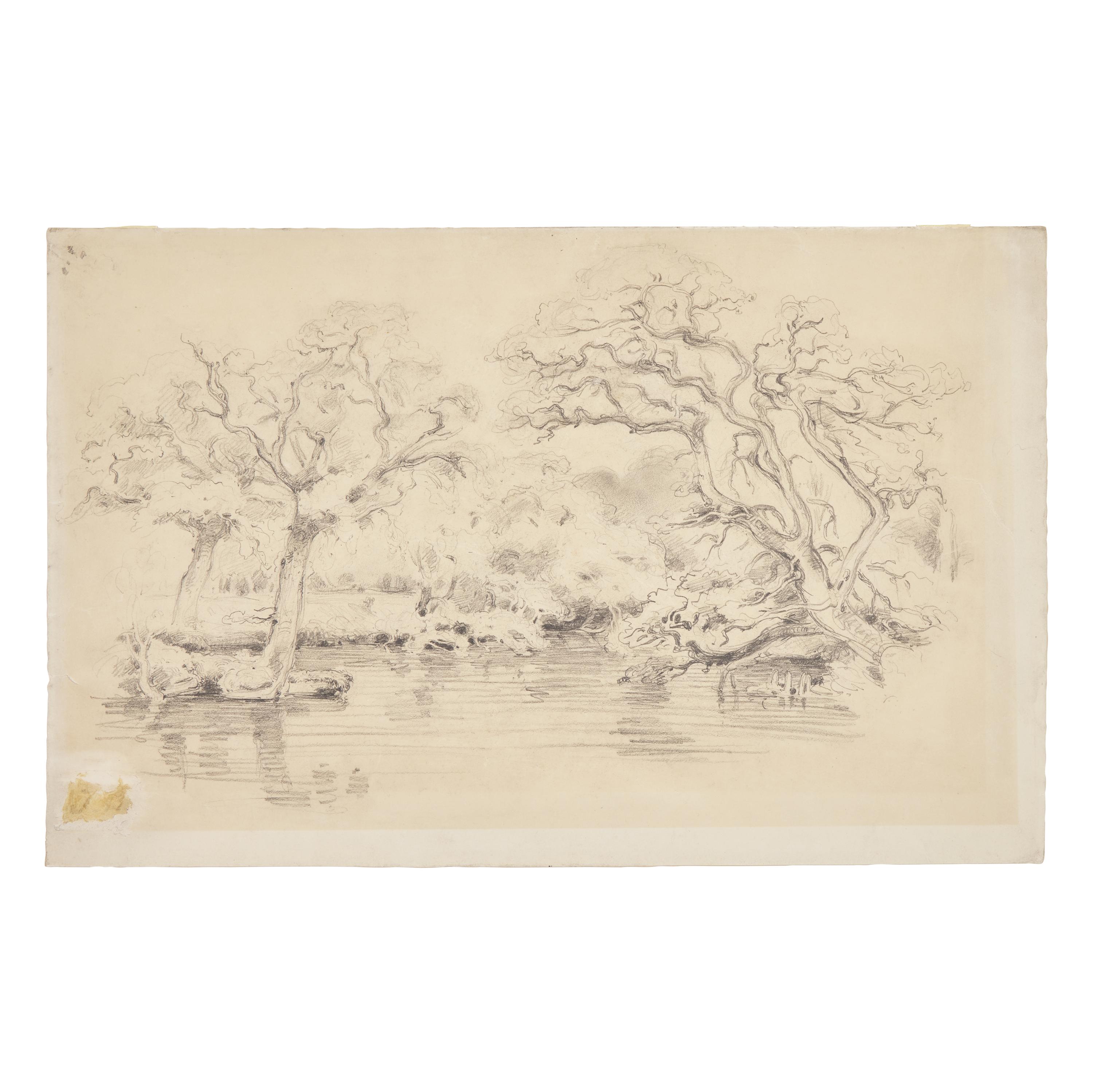 Attributed to Jules Dupré (French, 1811-1889) — Paysage de Forêt ; Together with Cottages (Two Works)