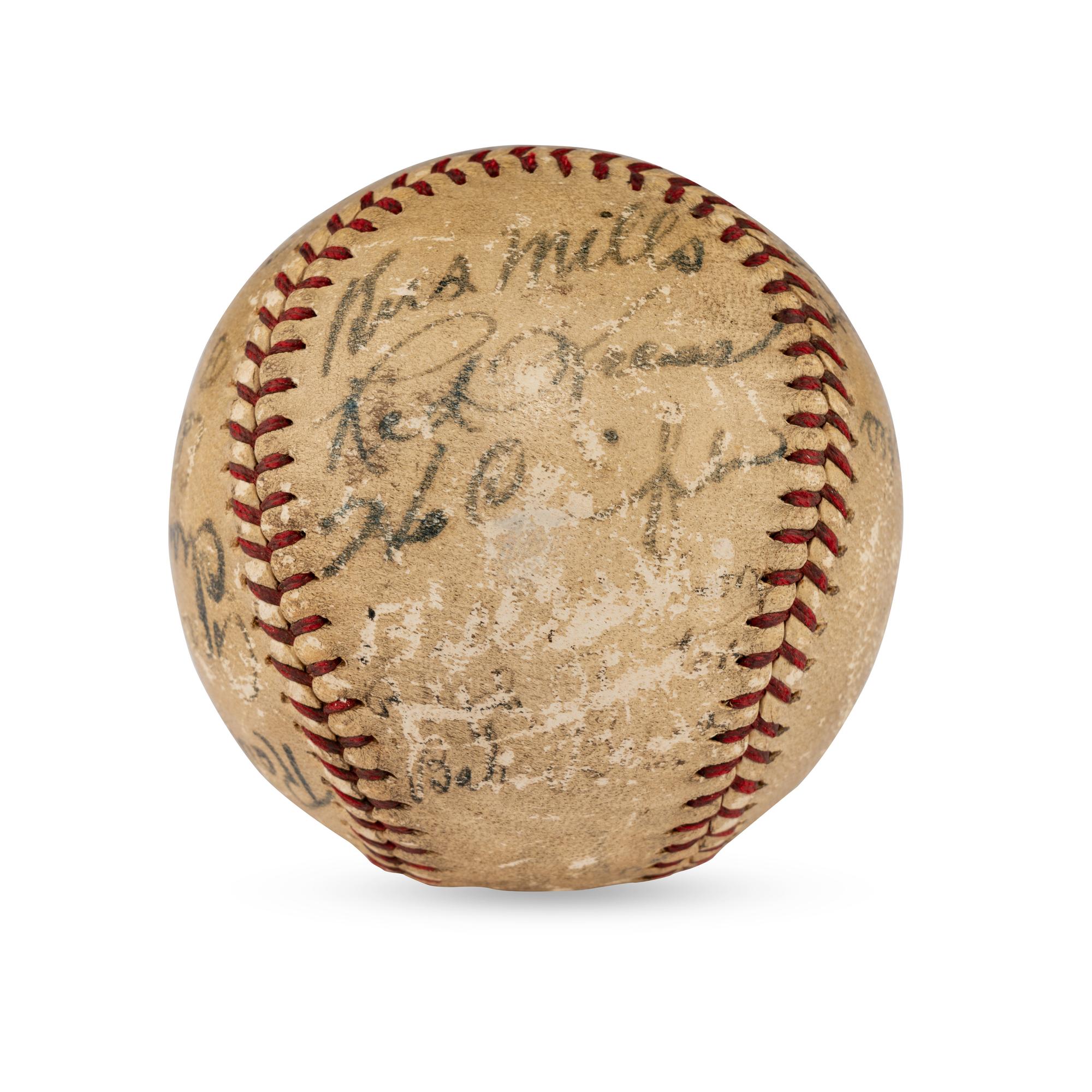 A 1938 St. Louis Browns Team Signed Autograph Baseball