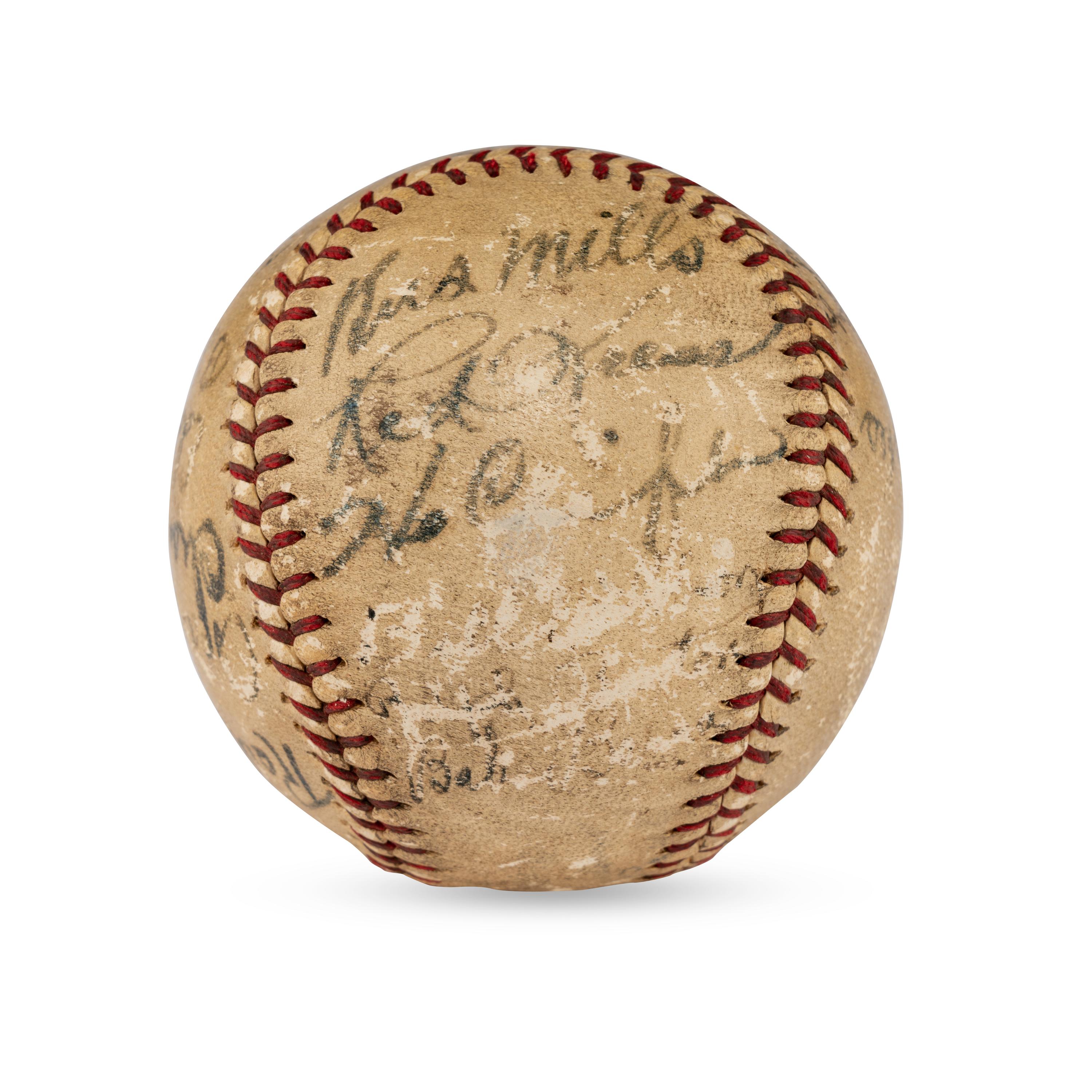 A 1938 St. Louis Browns Team Signed Autograph Baseball
