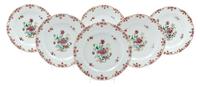 A Set of Six Chinese Export Porcelain Plates Diameter 9 inches. — 18TH/19TH CENTURY