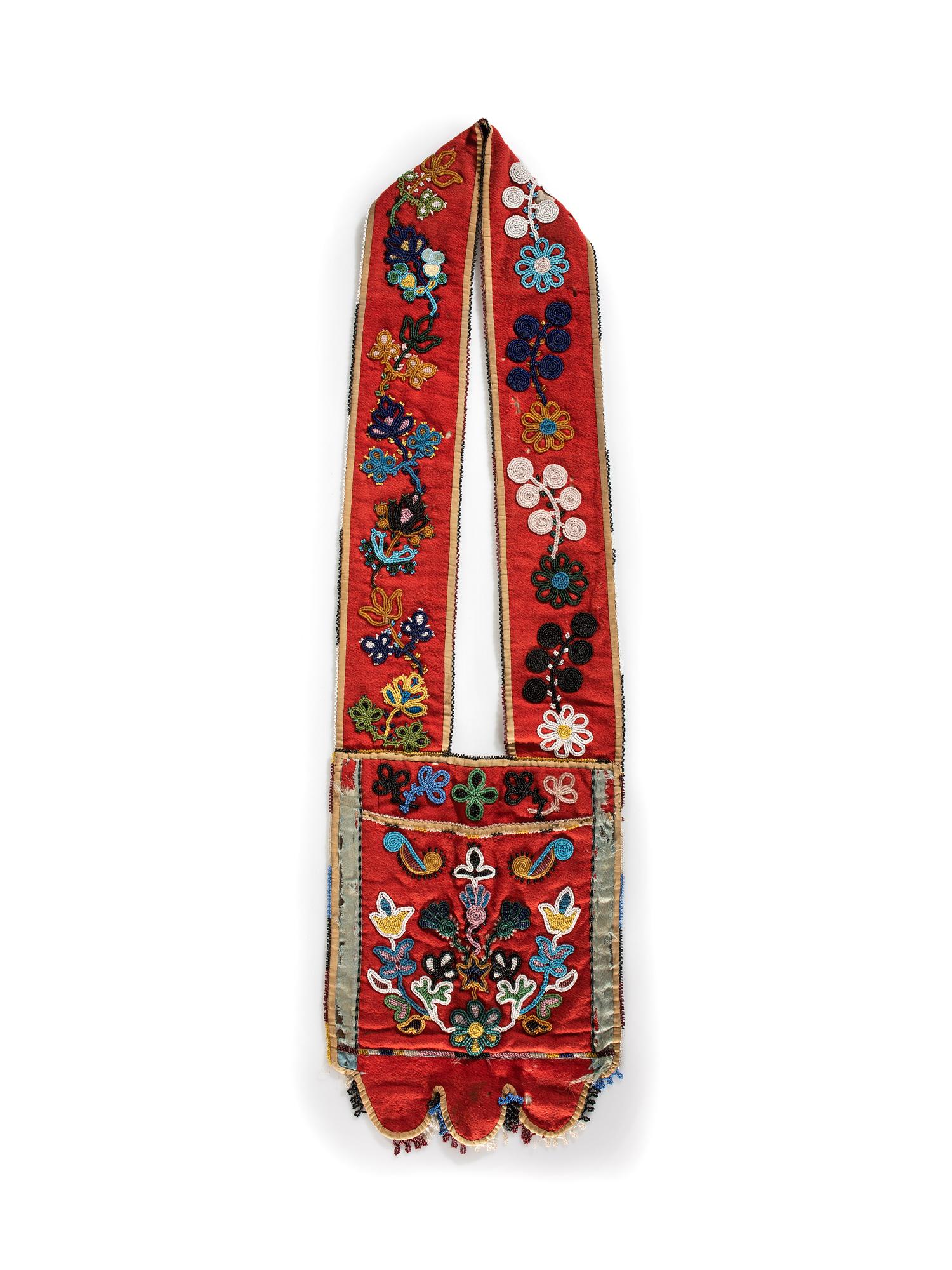 Metis Cree Beaded Bandolier Bag