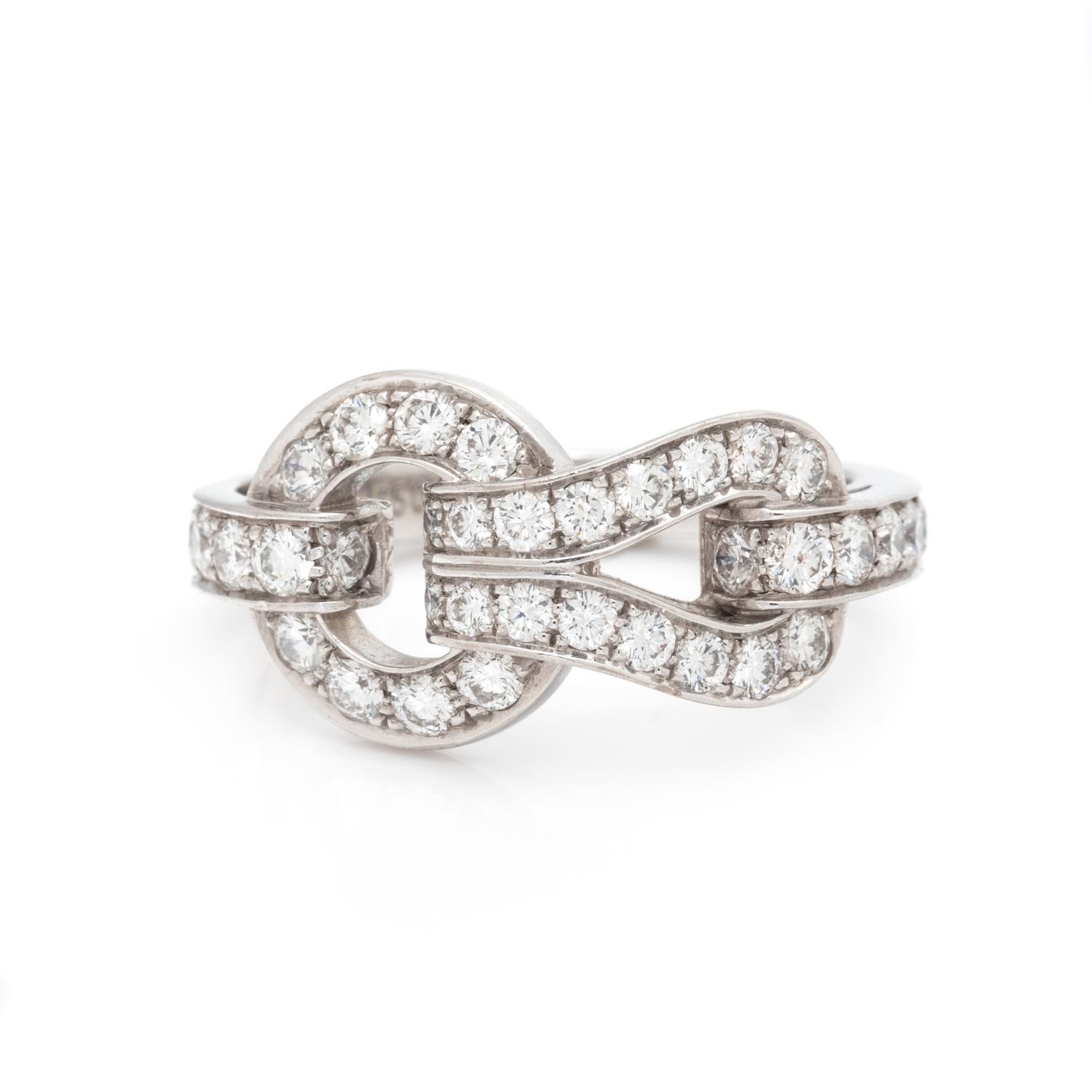 CARTIER, DIAMOND 'AGRAFE' RING