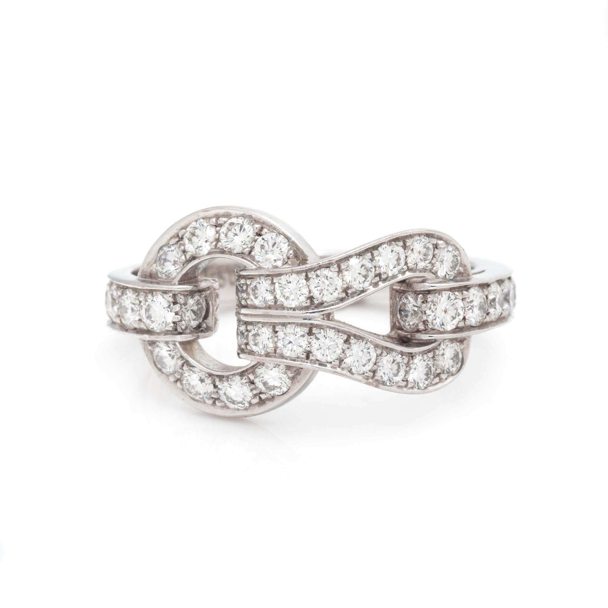 CARTIER, DIAMOND 'AGRAFE' RING