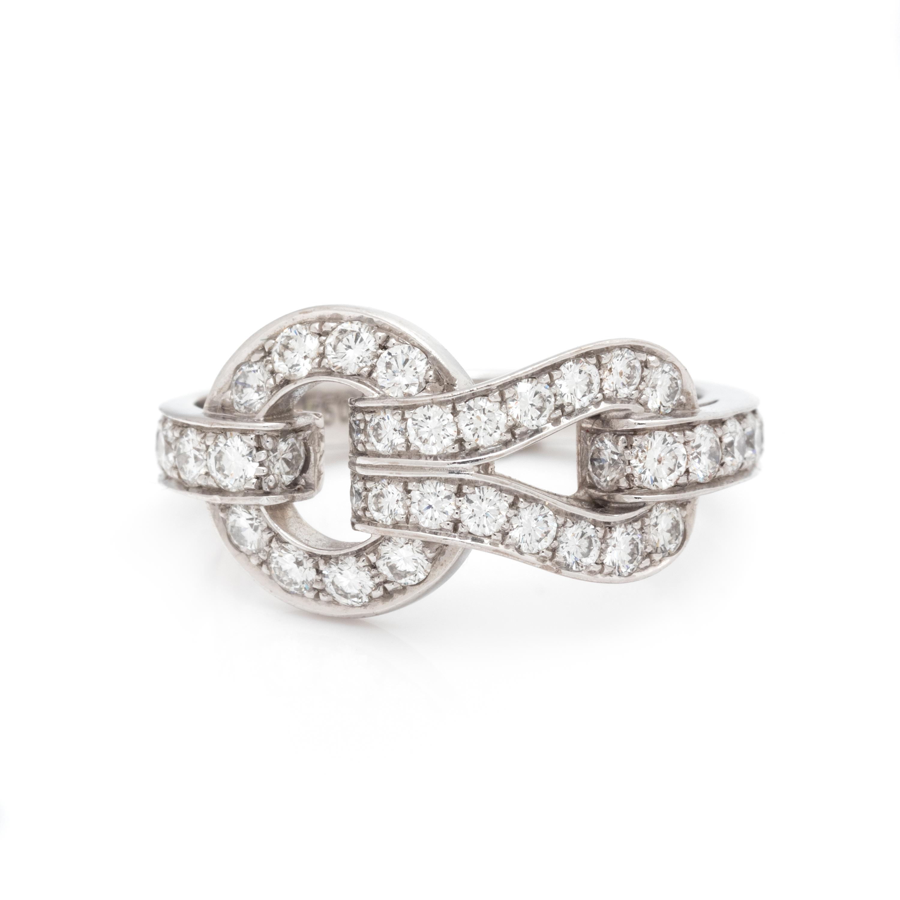 CARTIER, DIAMOND 'AGRAFE' RING