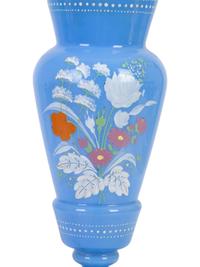 A Bristol Blue Glass Vase now Mounted as a Lamp — 19TH/20TH CENTURY