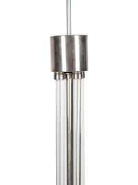 A French Nickeled Bronze and Lucite Floor Lamp
