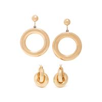 COLLECTION OF YELLOW GOLD EARRINGS