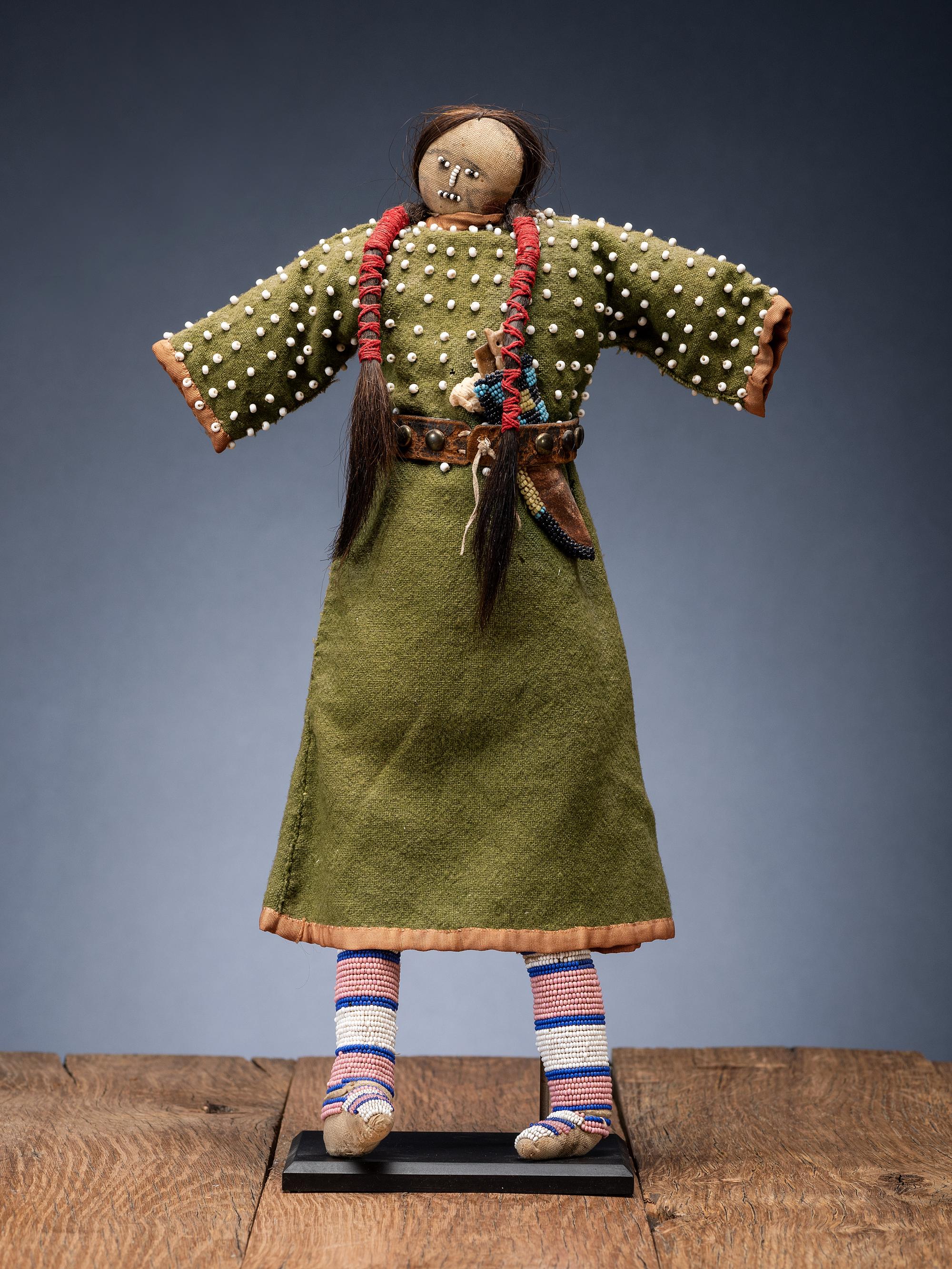 Crow Beaded Doll