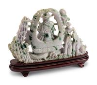 A Large Burmese Jade Figure of Guanyin
