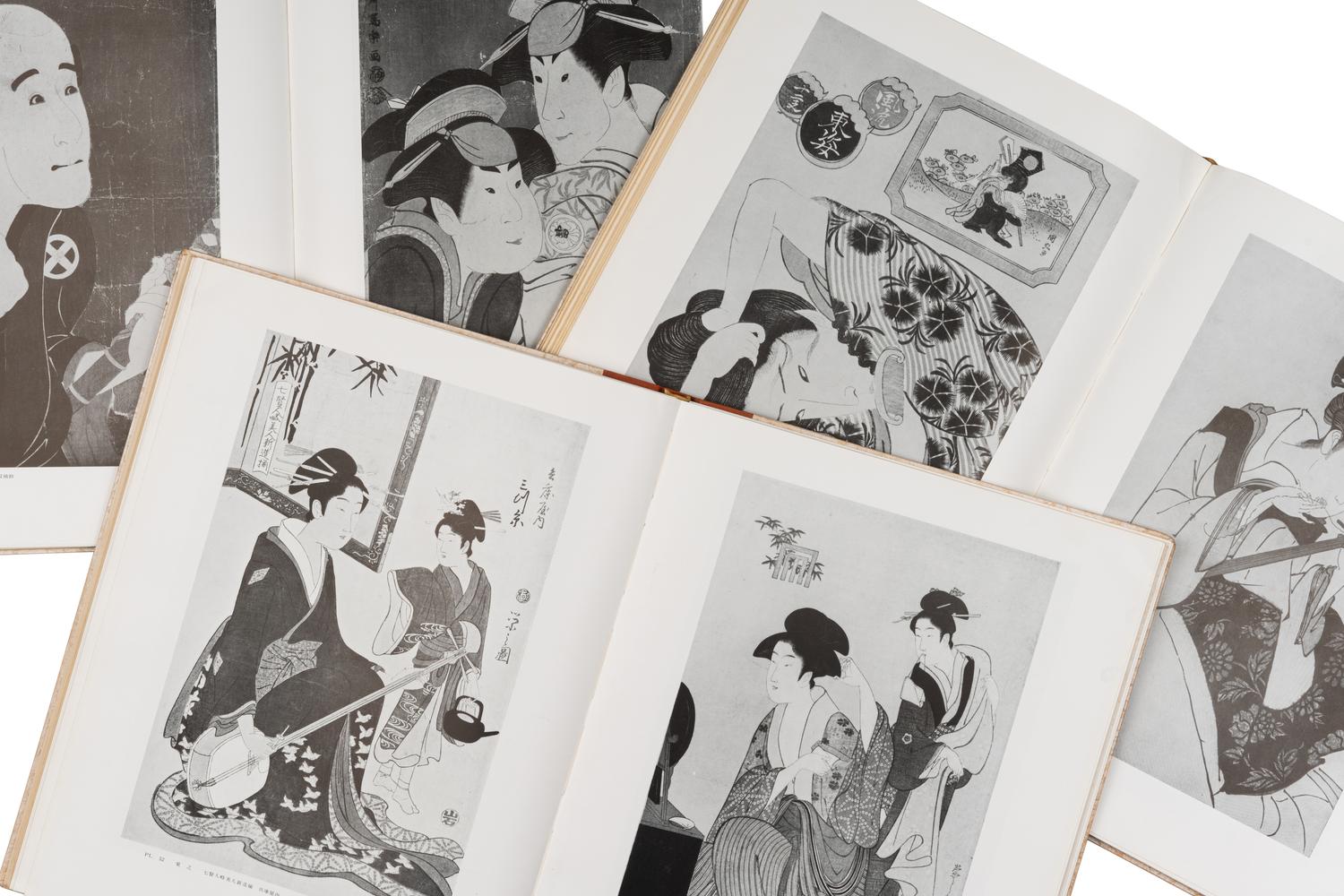 [UKIYO-E] A group of reference works about Japanese Ukiyo-e, comprising: