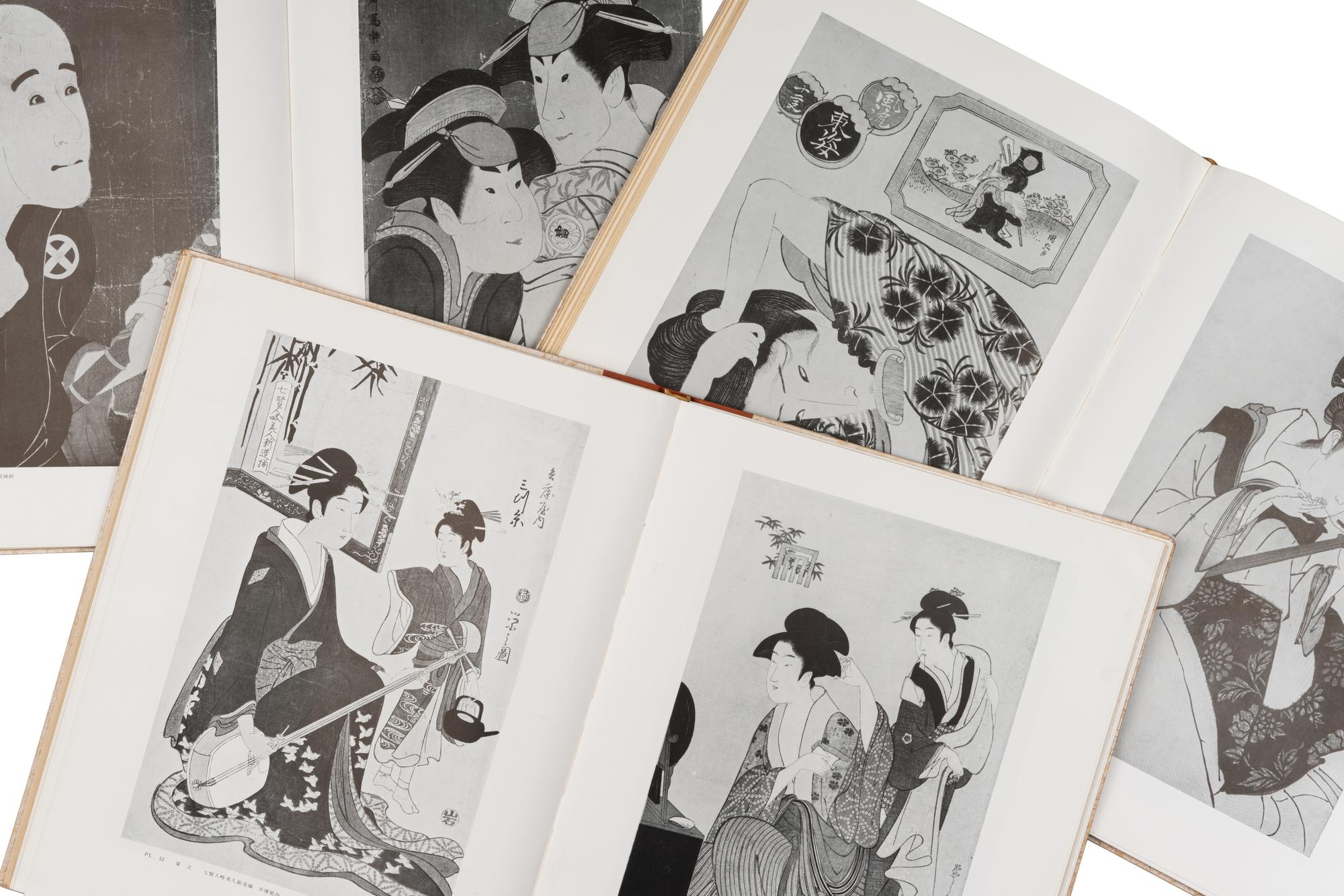 [UKIYO-E] A group of reference works about Japanese Ukiyo-e, comprising: