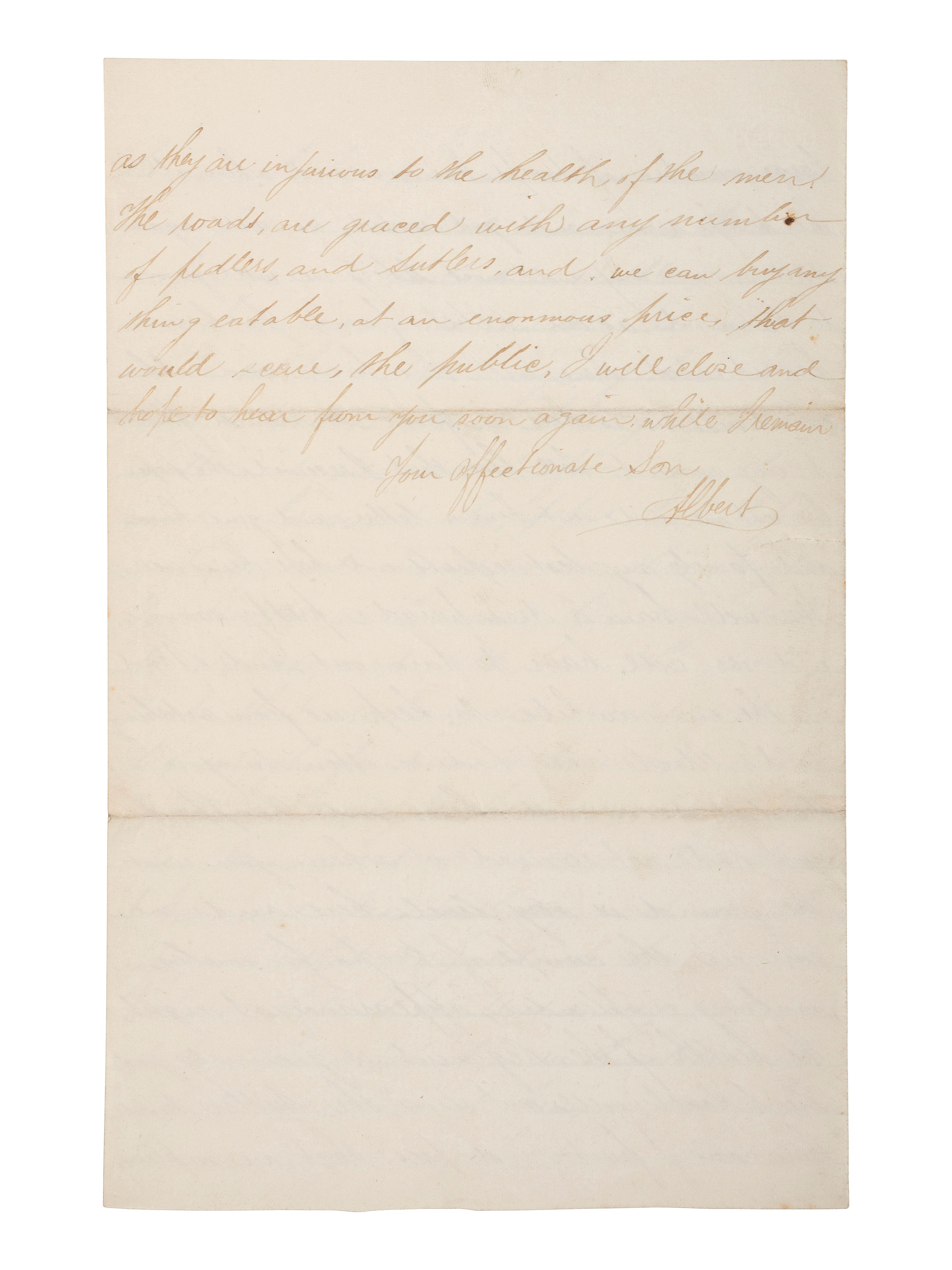 [CIVIL WAR]. Archive related to Albert Campbell Johnston and Nathaniel Dillhorn, 90th Pennsylvania Volunteers, incl. letter detailing the Battle of Cedar Mountain.