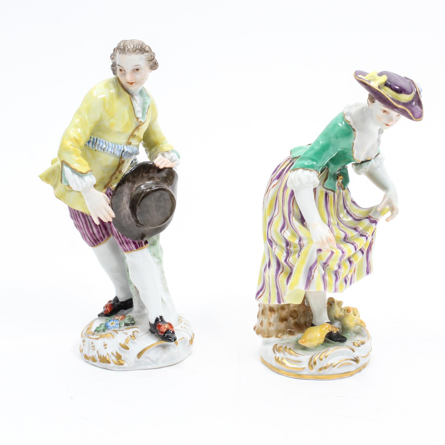 Two Meissen Figures Height of taller 5 1/2 inches. — 20TH CENTURY