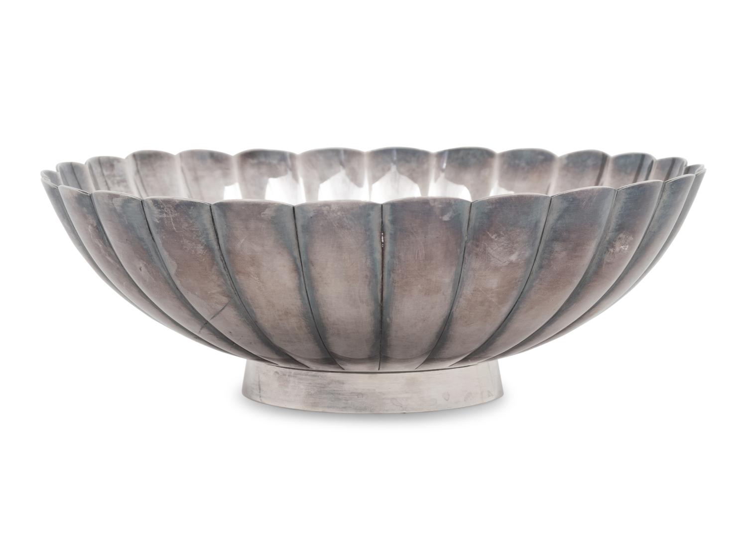 A Japanese Silver Fruit Bowl