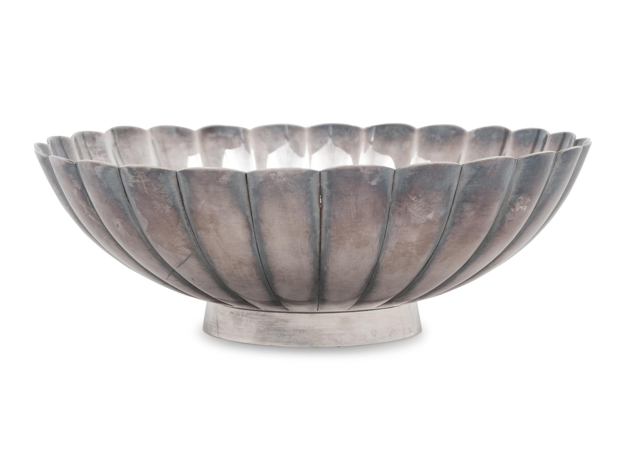 A Japanese Silver Fruit Bowl