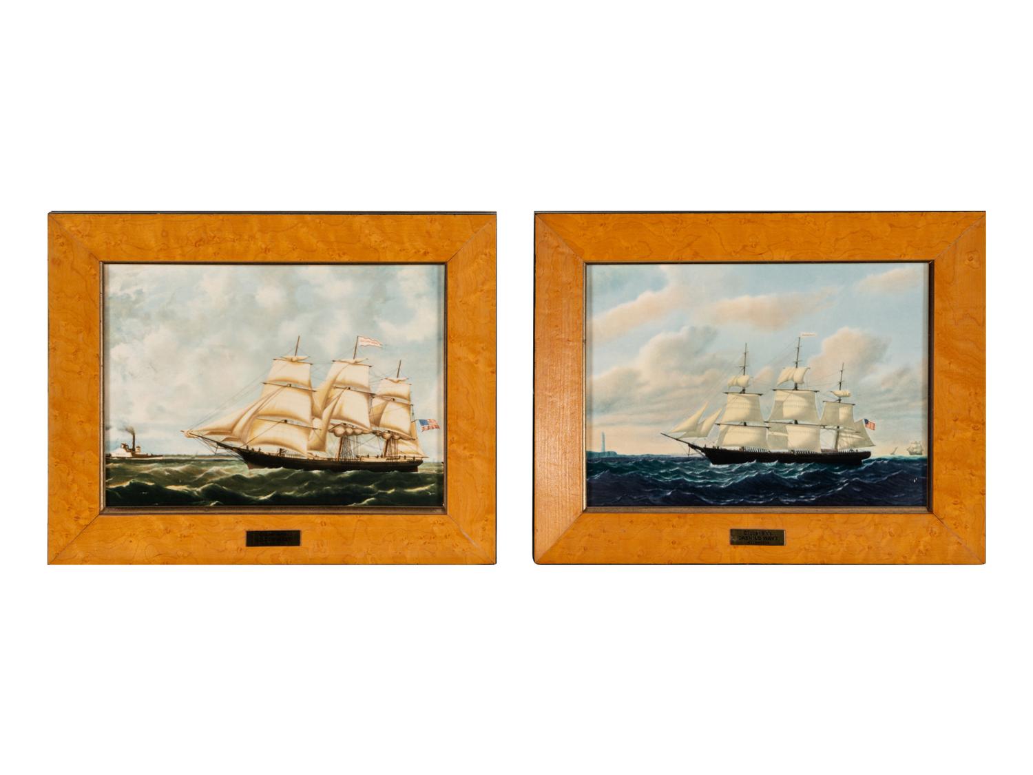 A Set of Six Wedgwood Clipper Ship Plaques