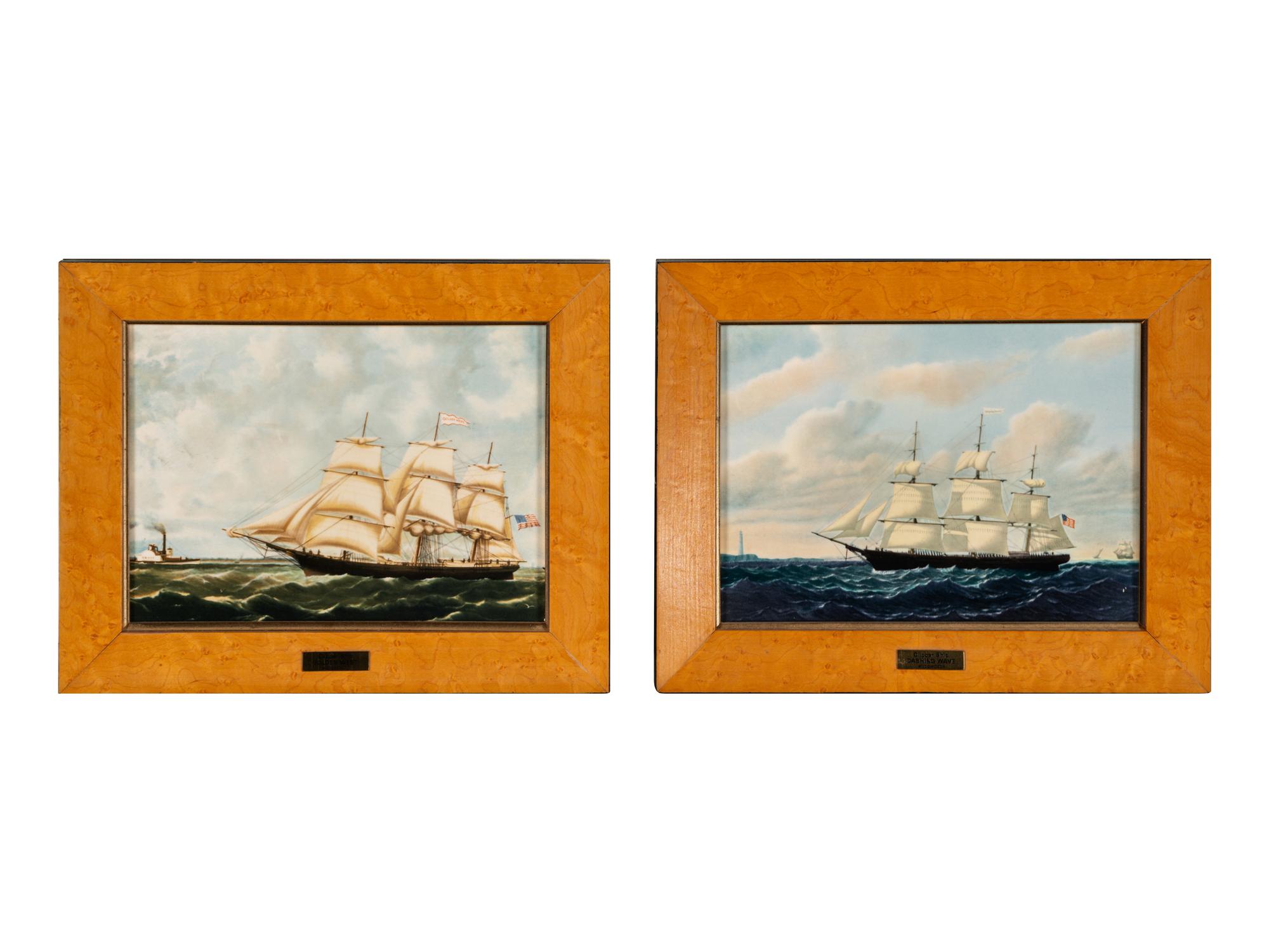 A Set of Six Wedgwood Clipper Ship Plaques