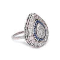 DIAMOND AND SAPPHIRE RING