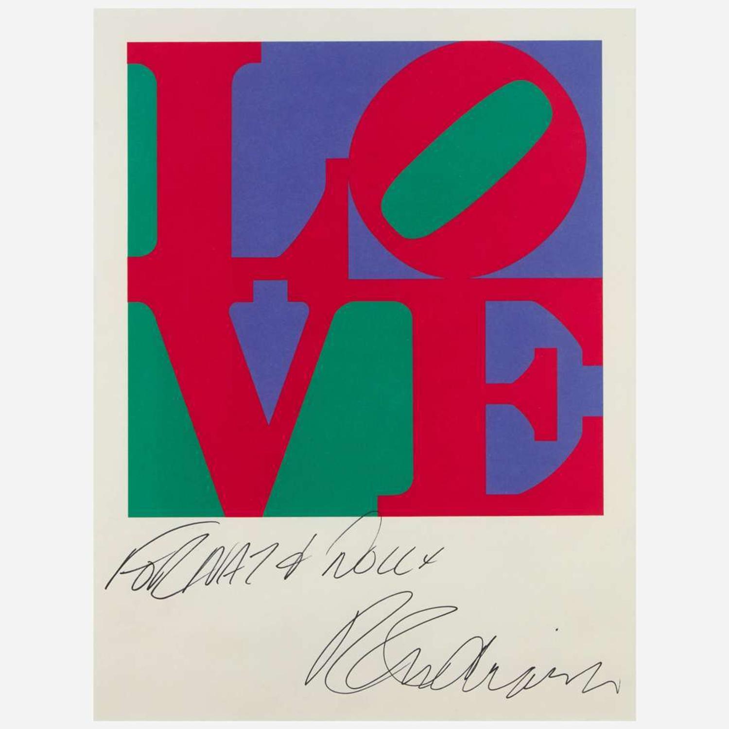 Robert Indiana (American, 1928-2018) The Philadelphia Love (with Poetry: Wherefore The Punctuation of the Heart)