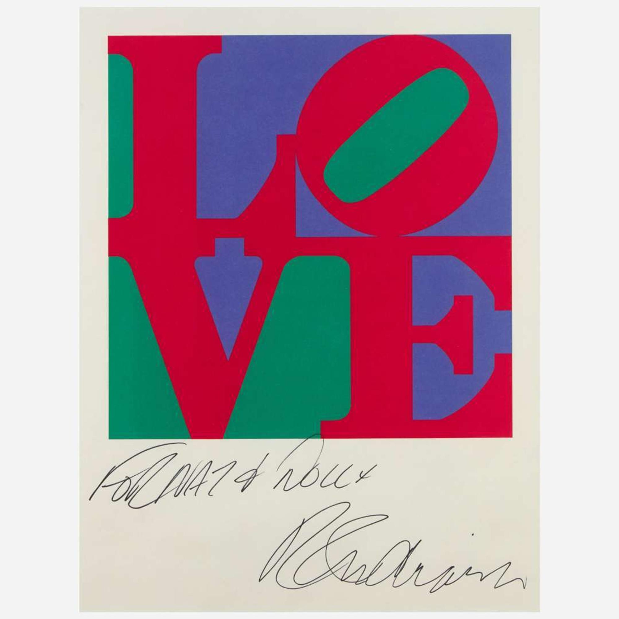 Robert Indiana (American, 1928-2018) The Philadelphia Love (with Poetry: Wherefore The Punctuation of the Heart)