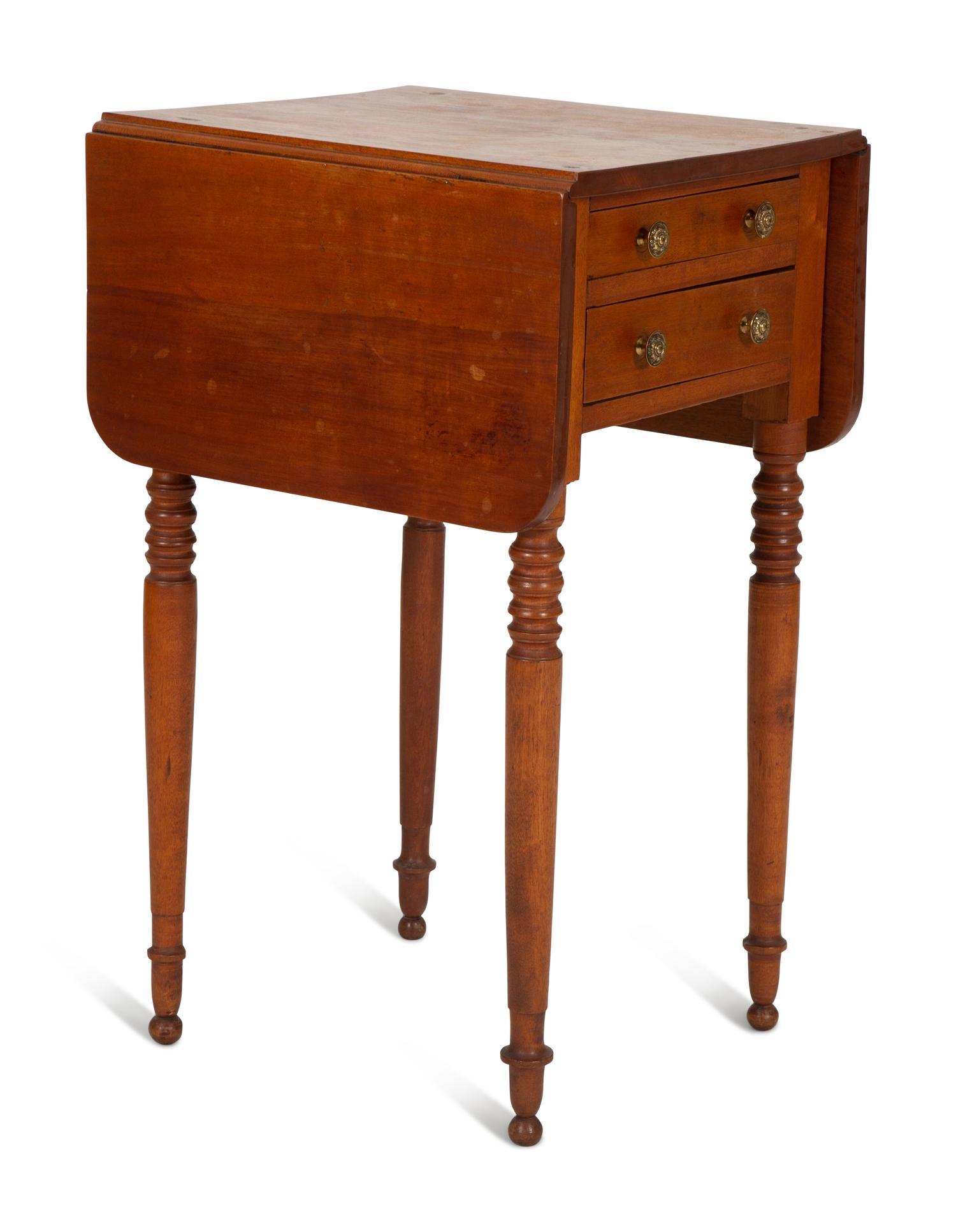 An American Mahogany Drop Leaf Side Table