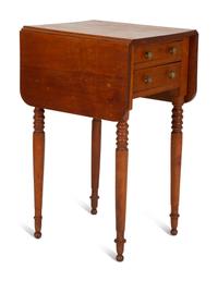 An American Mahogany Drop Leaf Side Table