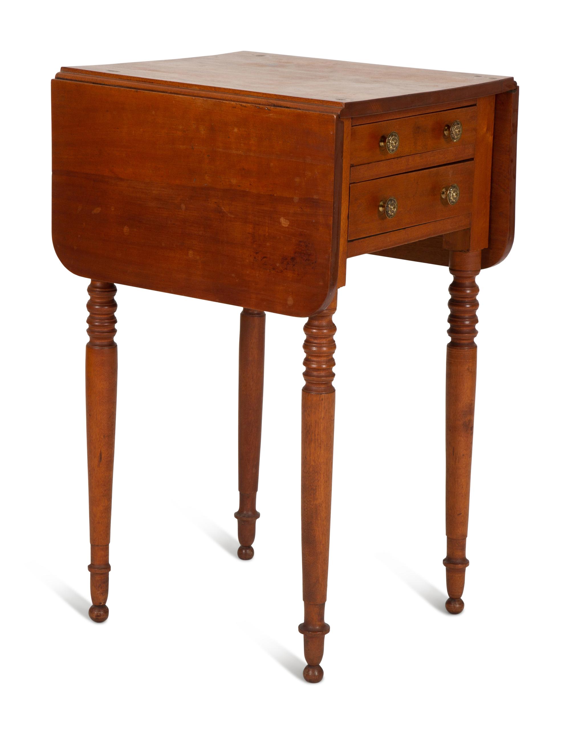 An American Mahogany Drop Leaf Side Table