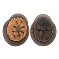 Lot of two WWII German M35 Stahlhelm