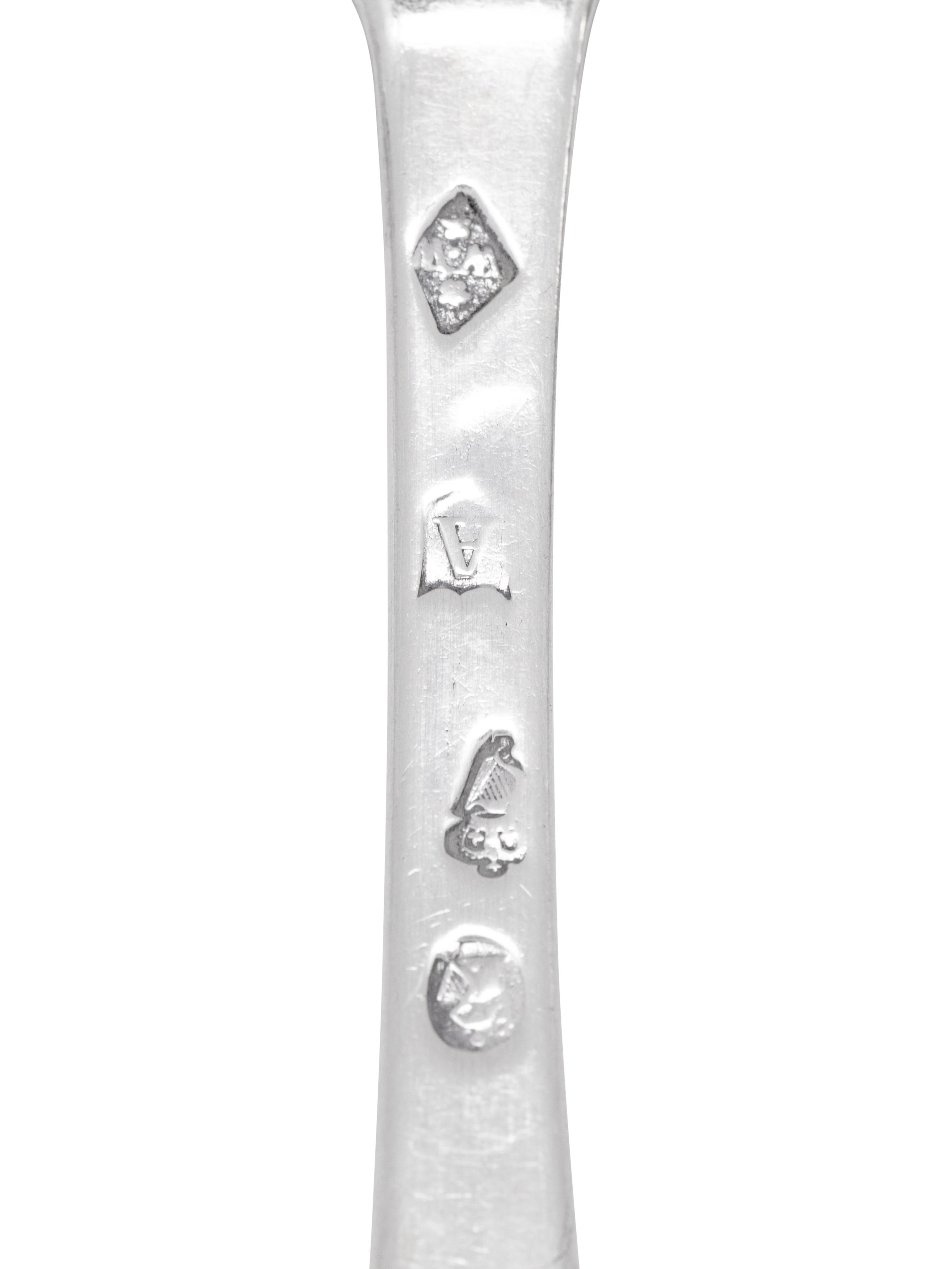 Five Irish Silver Soup Spoons