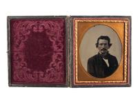 [WESTERN AMERICANA]. A group of 2 sixth plate ambrotypes of possible Texan/Mexican subjects.