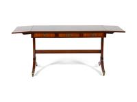 A Regency Style Inlaid Mahogany Sofa Table