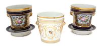 Four Pieces of Paris Porcelain Largest height 8 x diameter 6 inches. — 19TH CENTURY