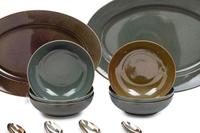 A Group of Muriel Grateau Glazed Pottery Serving Articles