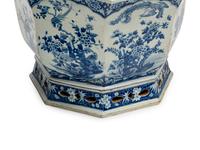 A Pair of Chinese Blue and White Porcelain Octagonal Jardinières