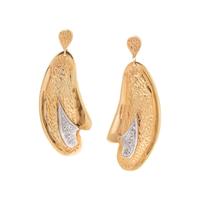 BICOLOR GOLD AND DIAMOND EARRINGS