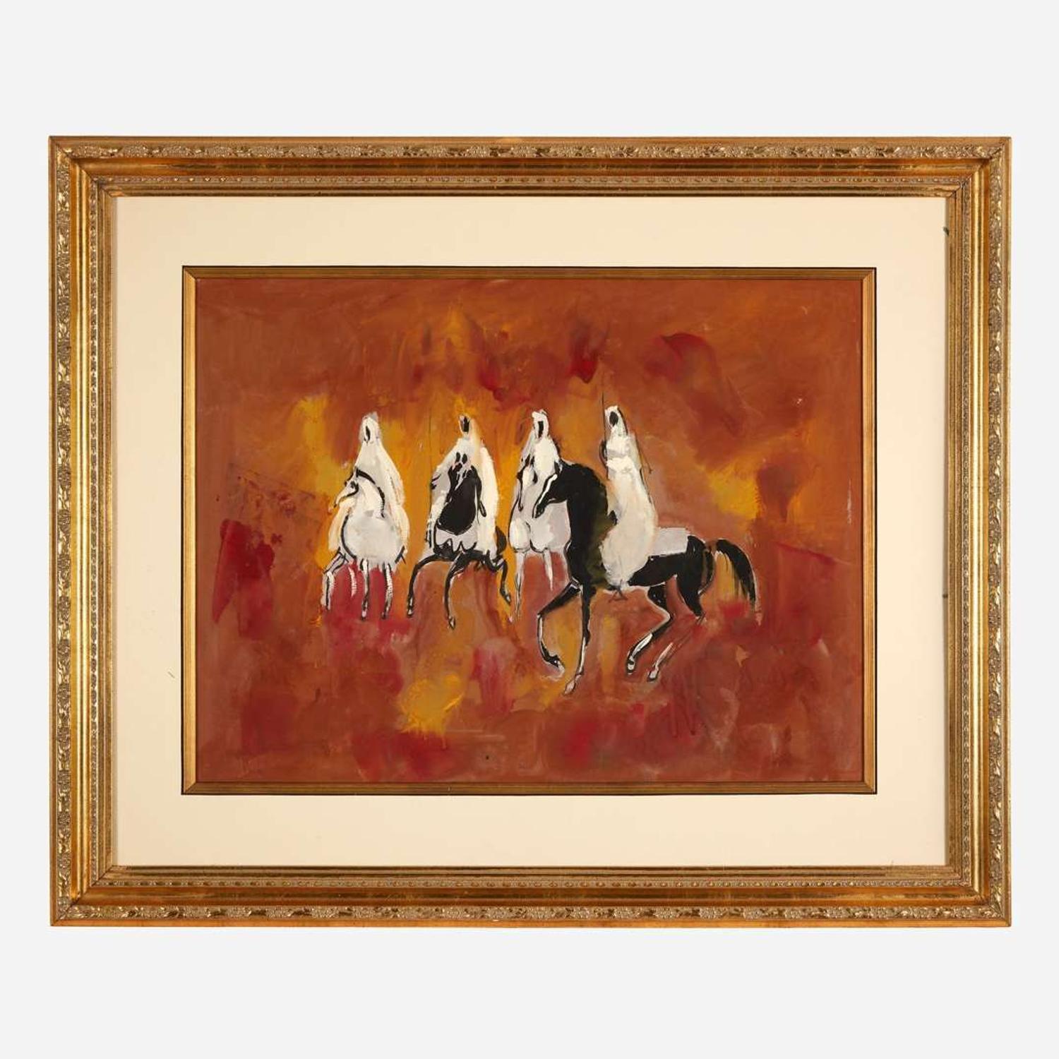 Hassan el Glaoui (French, 1924-2018) Arab Horsemen