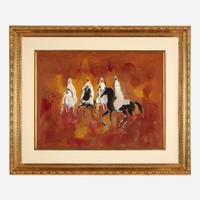 Hassan el Glaoui (French, 1924-2018) Arab Horsemen