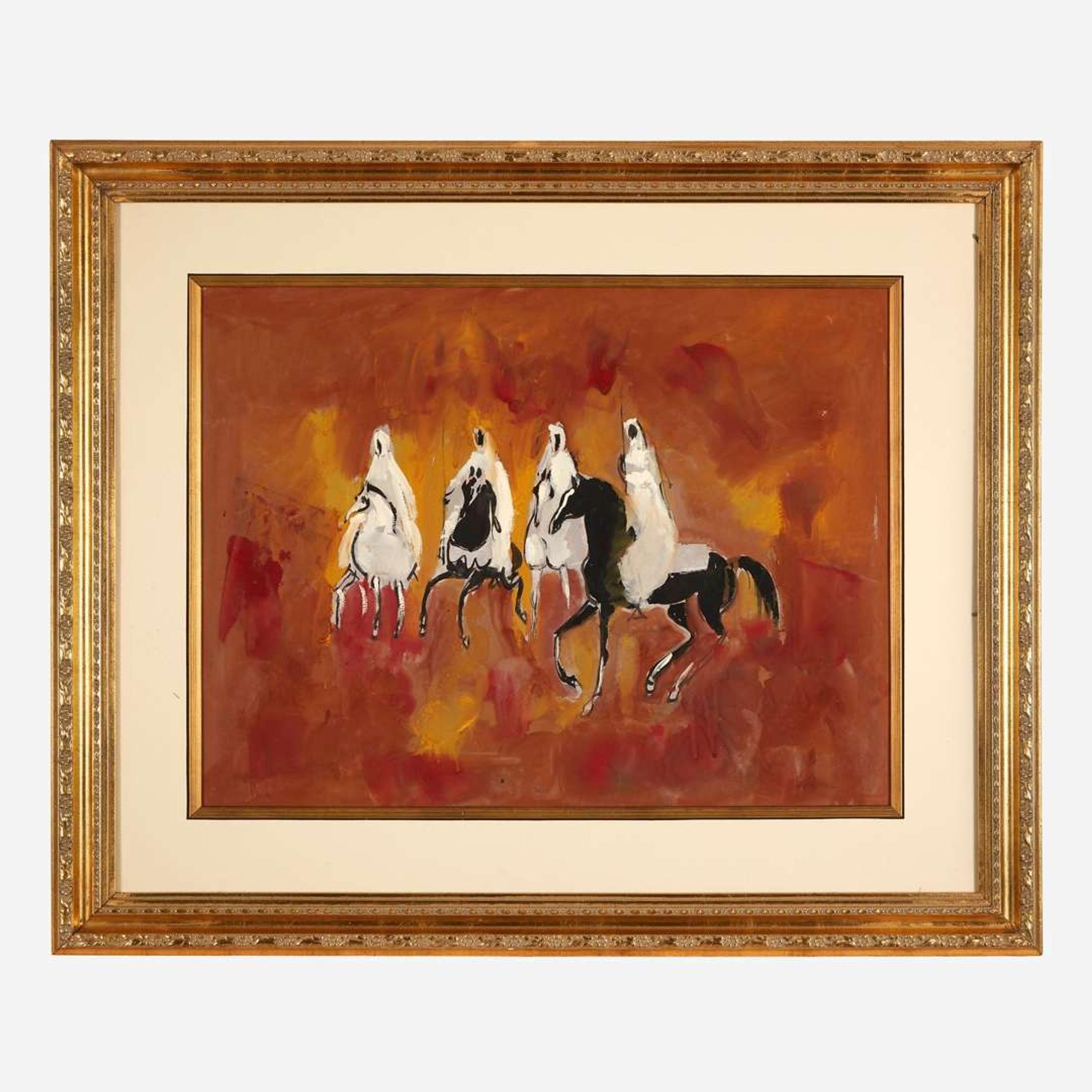 Hassan el Glaoui (French, 1924-2018) Arab Horsemen