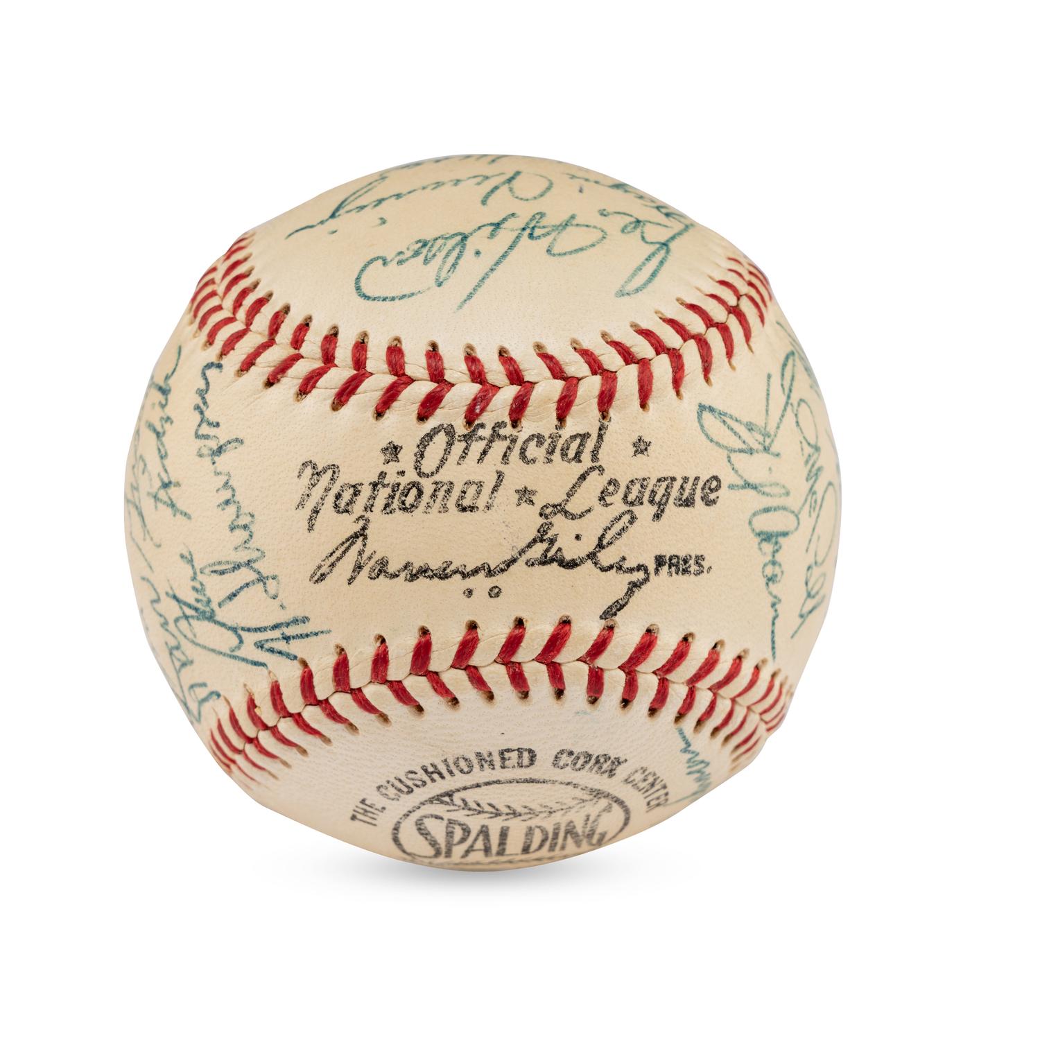 A 1956 New York Giants Team Signed Autograph Baseball Featuring Willie Mays (JSA Letter of Authenticity),