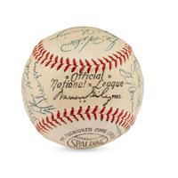 A 1956 New York Giants Team Signed Autograph Baseball Featuring Willie Mays (JSA Letter of Authenticity),