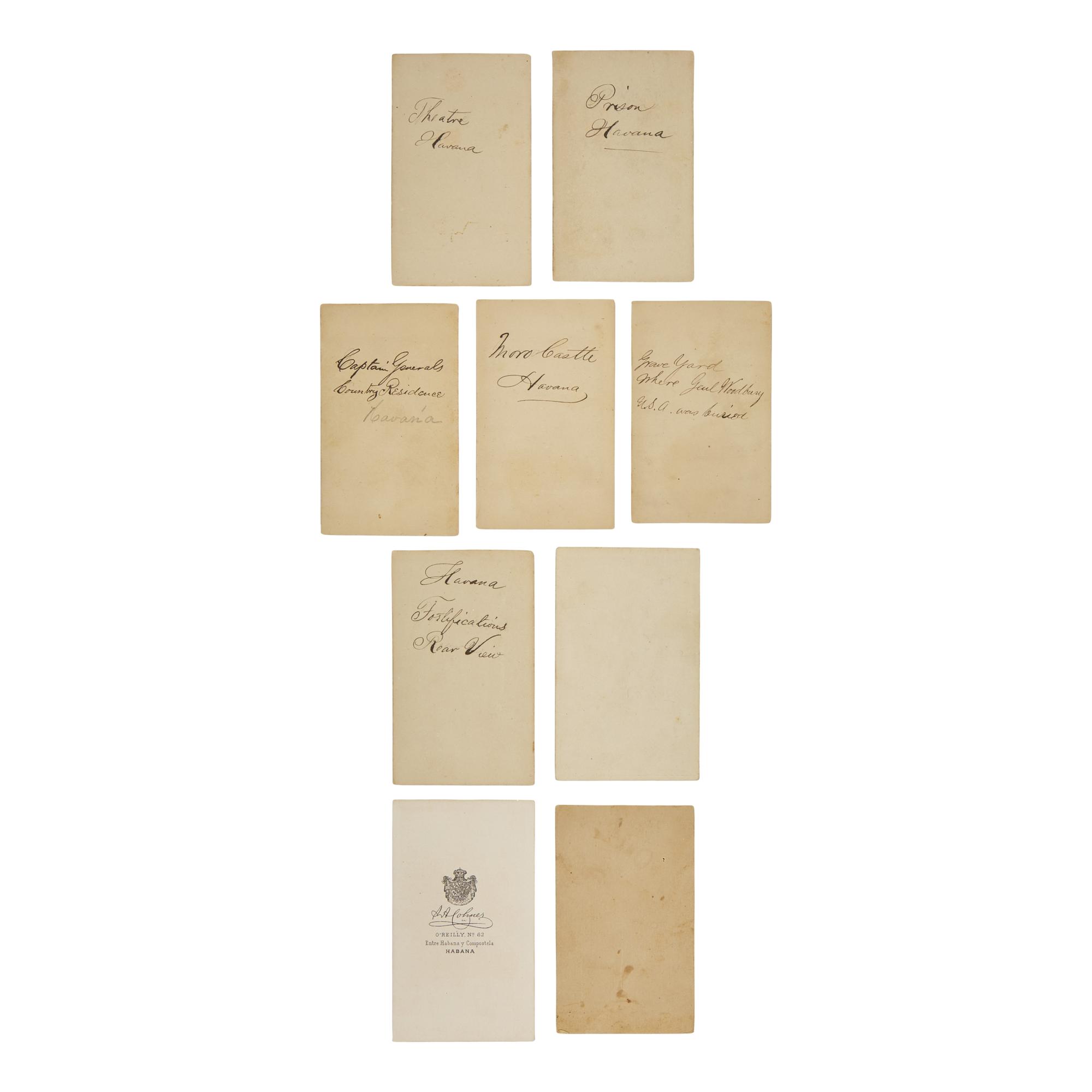[Early Photography] CDVs taken in Cuba and South America, including landmarks and personalities