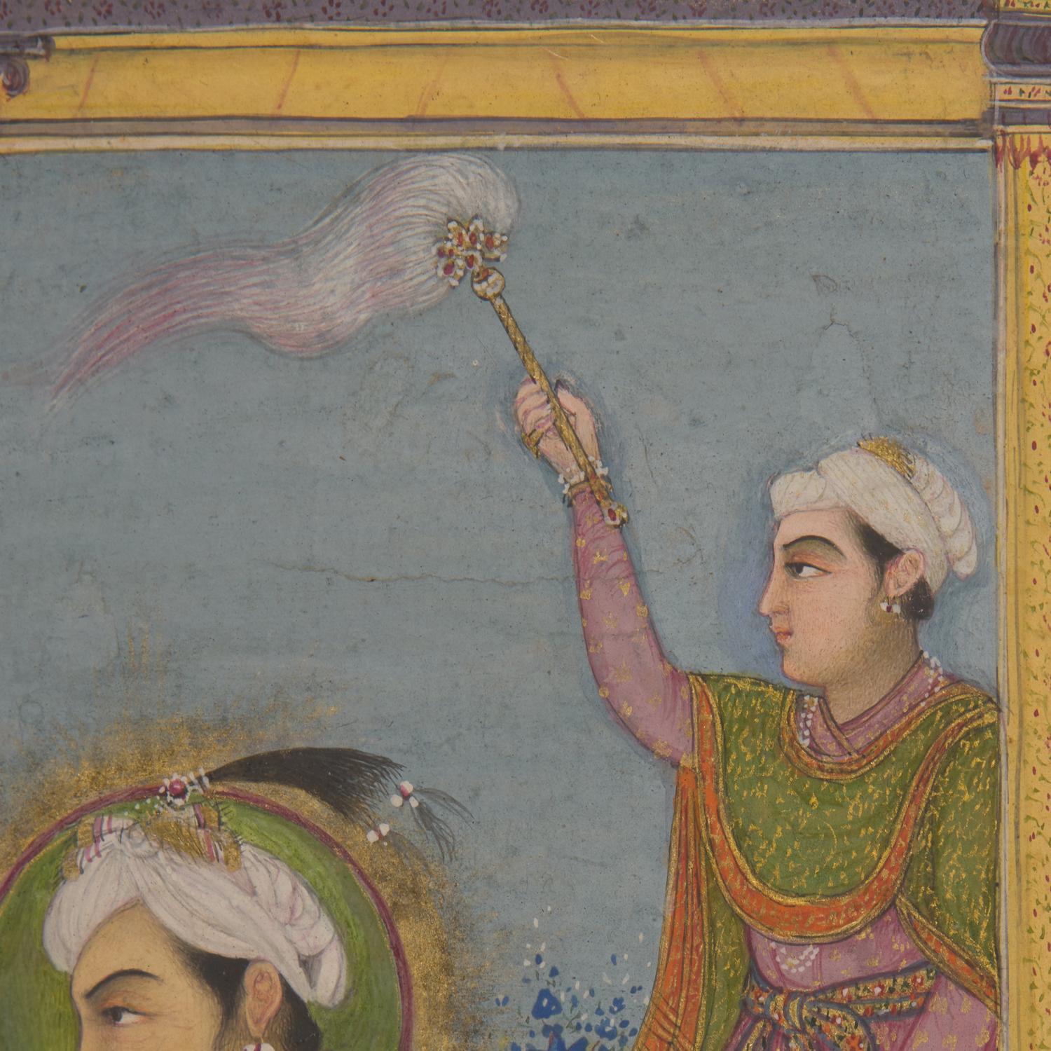 A Painting of Emperor Jahagir Enthroned, Delhi, Circa 1800