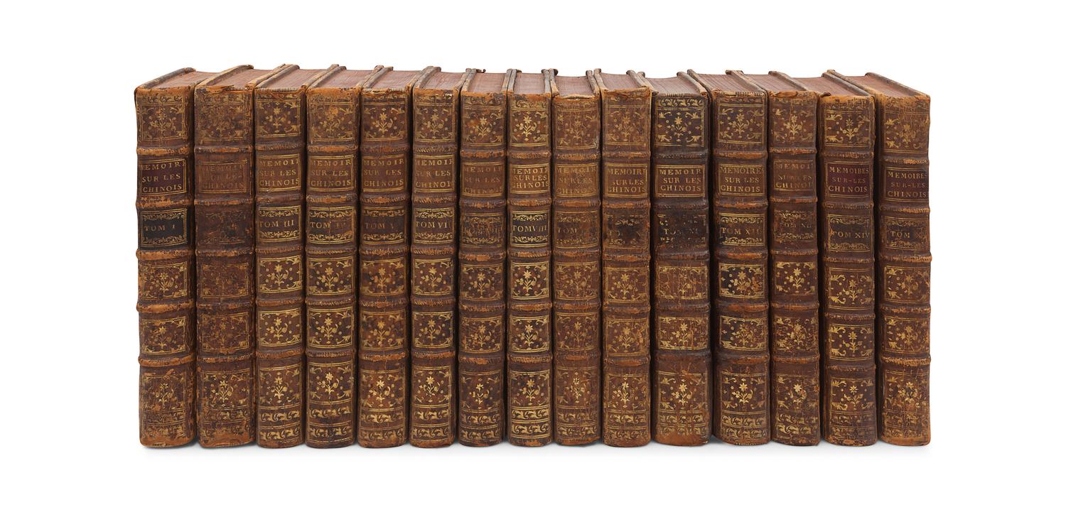 AMIOT, Joseph Marie (1718-1793), and others. Memoires concernant l’histoire, les sciences, les arts, les mœurs, les usages, &c. des chinois : par les missionaires de Pekin . Paris: Nyon, 1776-1791.