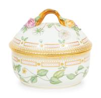A Royal Copenhagen Flora Danica Porcelain Covered Bowl and Dish