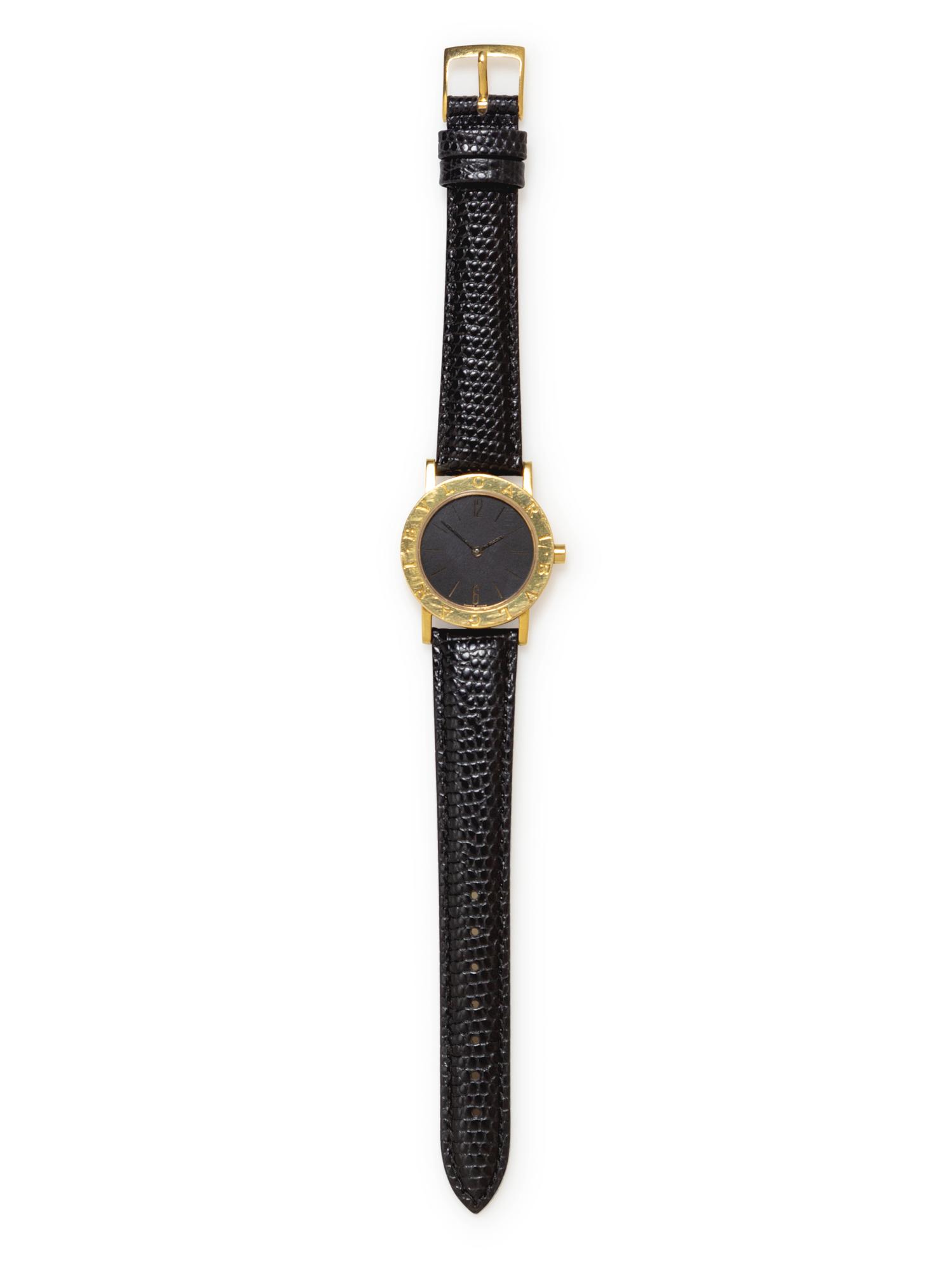 An 18 Karat Yellow Gold Wristwatch, Bvlgari,