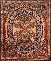 A Fereghan Mat and a Sarouk Mat