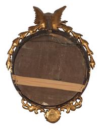 A Federal Style Giltwood Convex Mirror