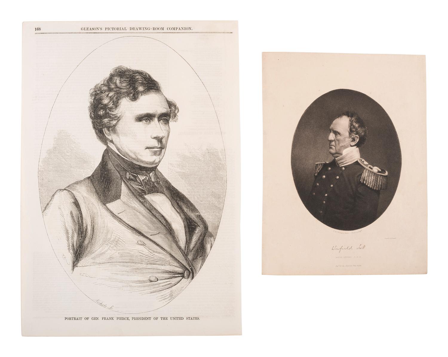 [POLITICS]. A group of items from the 1852 election between Franklin Pierce and Winfield Scott.