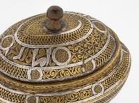 Two Persian Brass Lidded Vessels