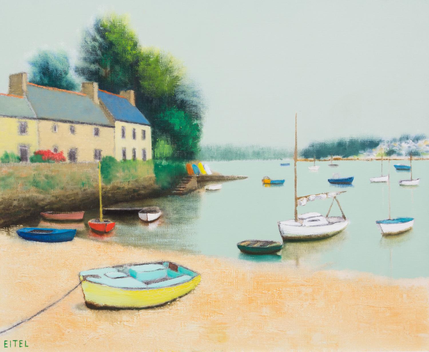 Jacques Eitel, (French, 1926-2006), Harbour Scene